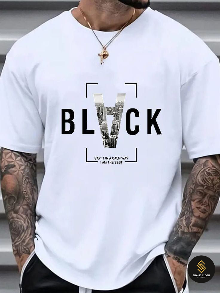 White T Shirt [Black]